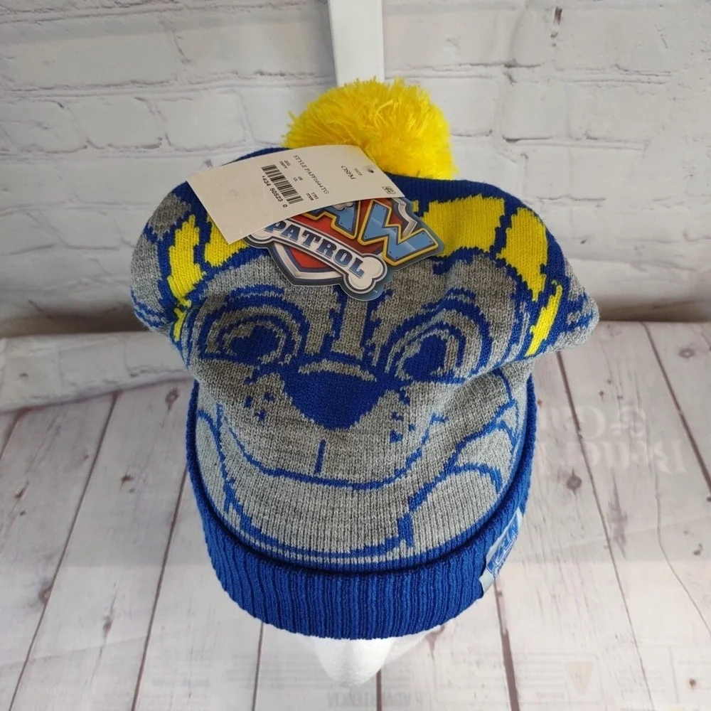 Paw Patrol Nickelodeon Unisex Kids Beanie Hat Toboggan One Sz Blue Gray Yellow